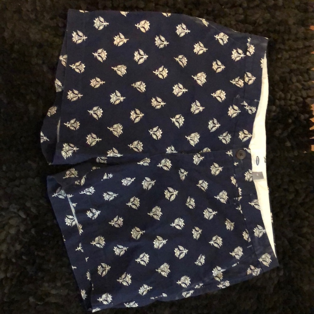 Navy and white shorts